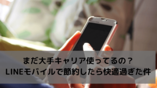 まだ大手キャリア使ってるの?LINEモバイルで節約したら快適過ぎた件